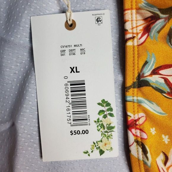 Chelsea & Violet Floral 2 Piece Swimsuit Size xs Bandeau Tie Top Banded Hipster - Picture 9 of 10